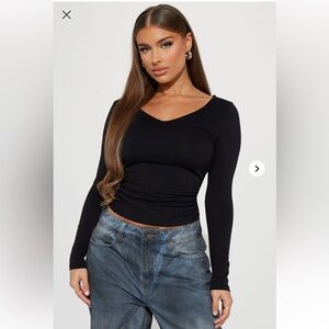 Black Long Sleeve Top